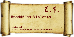Bradács Violetta névjegykártya